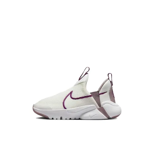 Nike Flex Plus Амортизация Износостойкий Низкий Топ Детские Беговые Кроссовки Белый Фиолетовый Дети Возраст 3-7 Лет