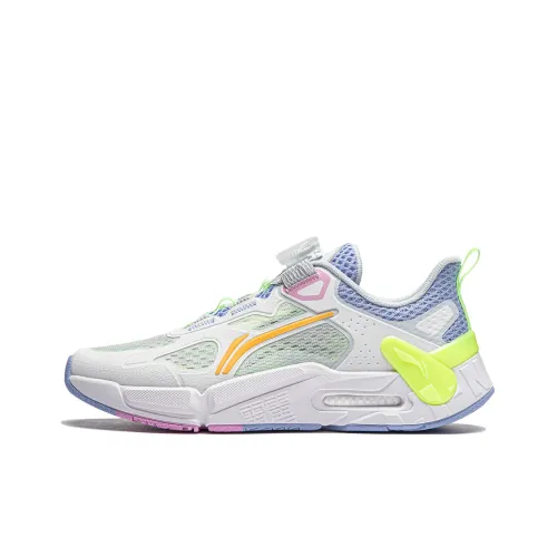 LINING YOUNG Sports Life Collection Низкий Топ KIDS Lifestyle Shoes Стандартный Белый Снег Синий Фиолетовый