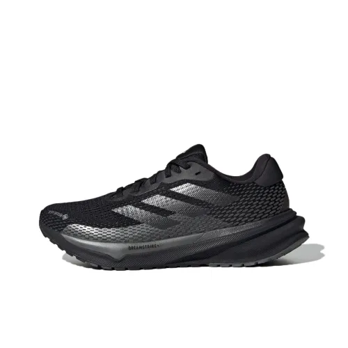 Adidas Supernova Slip Резистентный к истиранию Низкий топ Беговые кроссовки Женские Черный