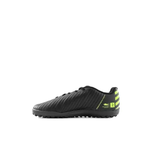 DECATHLON Детские футбольные бутсы с низким верхом, черный/неоново-желтый, Kids