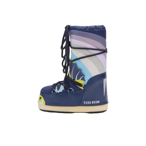 Moon Boot Детские утепленные сапоги синие Kids