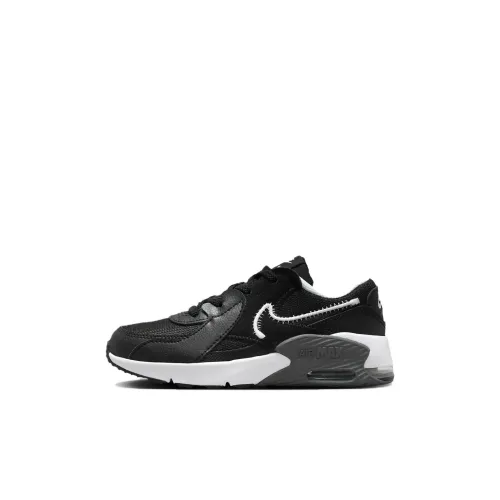 Nike Air Max Excee Low Топ Детские беговые кроссовки Черный белый для детей 3-7 лет