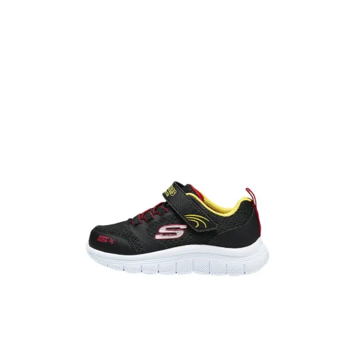 Skechers Kids BOYS Дышащий Легкий Амортизирующий Низкий Топ Обувь для малышей Черный Красный Infant и Toddler
