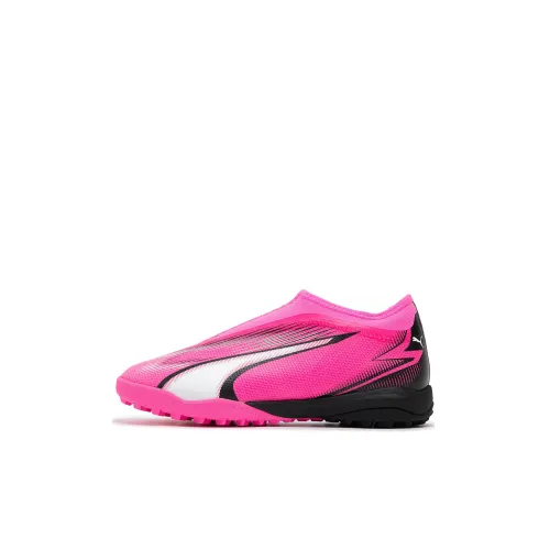 PUMA Ultra Match Детская футбольная обувь, низкий топ, розовый, белый, черный, Kids