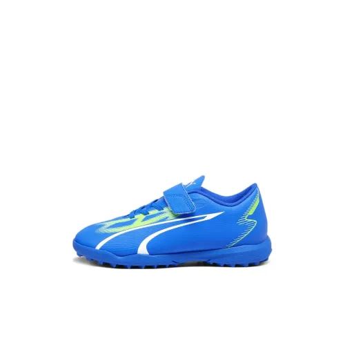 PUMA Ultra Play Детские футбольные бутсы Низкий верх Темно-синий Синий PUMA Белый Зеленый Kids