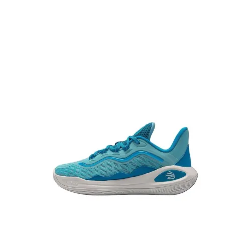 Under Armour Curry 11 Детские баскетбольные кроссовки Low Топ Небесно-голубой Kids