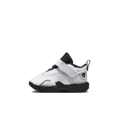 Jordan Max Aura 6 Противоскользящая Устойчивая к истиранию Низкий Топ Обувь для малышей Белый Черный Для младенцев и малышей