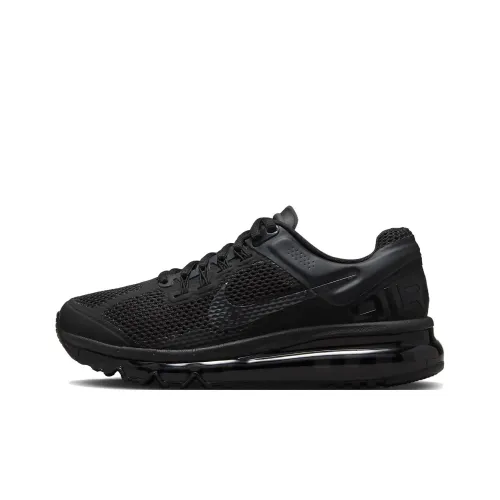 Nike Air Max 2013 Дышащая Поддержка Низкий Топ Детская Беговая Обувь Черная