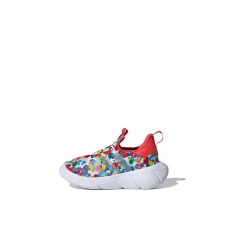 Малыш Adidas Monofit Slip-On противоскользящая и устойчивая к истиранию низкая обувь для малышей белый синий красный