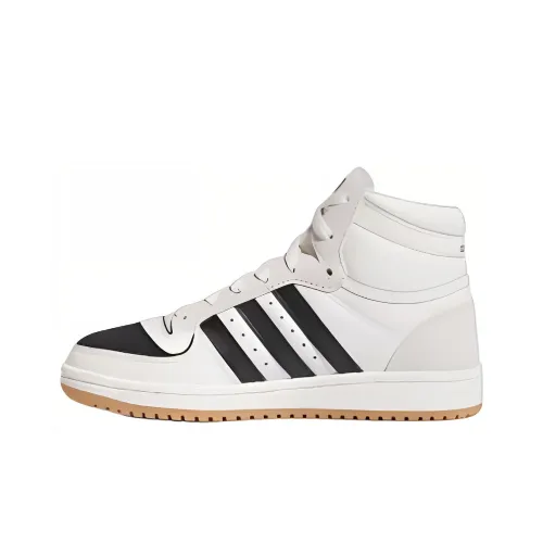 Adidas Originals Top ten Устойчивый к истиранию MID Топ Детские Скейтбординги Белый черный Подростки