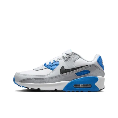 Nike Air Max 90 Low Топ Kids Lifestyle Shoes Белый Синий Подростки