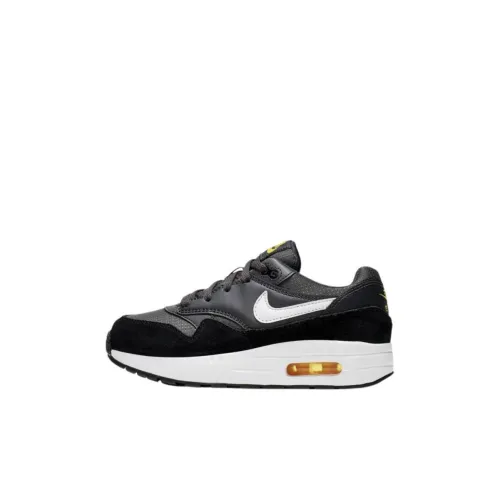 Nike Air Max 1 Low Топ Детские беговые кроссовки Черный белый для детей 3-7 лет