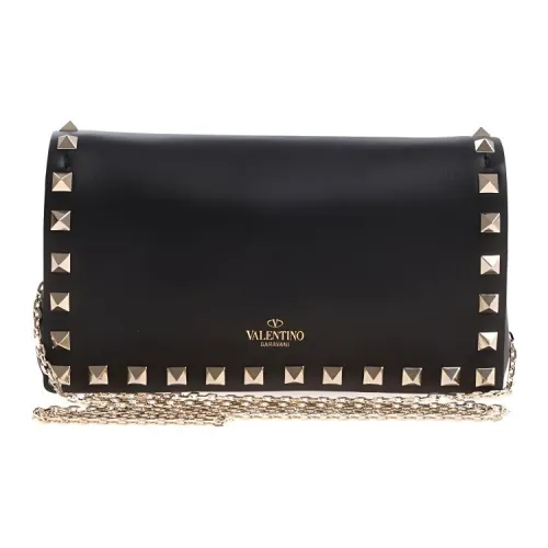 Valentino Кожа Сумка через плечо Сумка на плечо Женская Черная