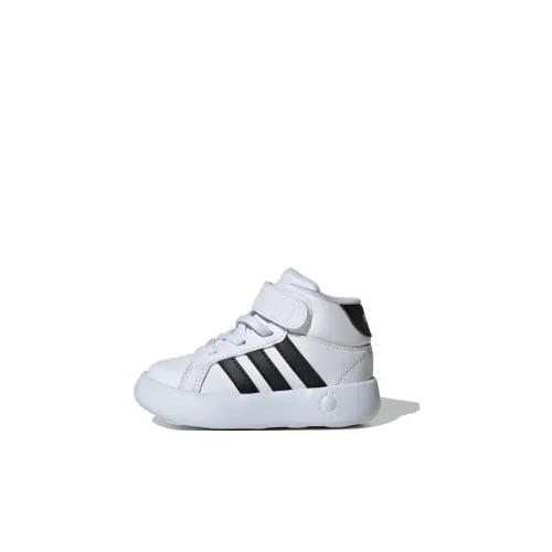 Adidas GRAND COURT MID Топ Обувь для малышей Белый черный Infant And Toddler