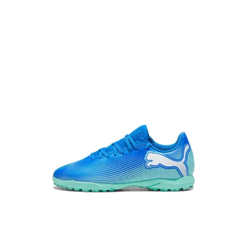 PUMA FUTURE 7 PLAY Детская футбольная обувь, низкий топ, мятно-зеленый, Kids