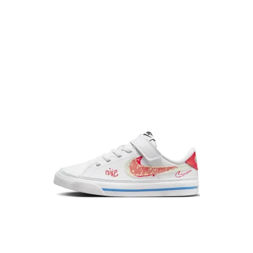 Nike Court Legacy Детские Скейтбординги Низкие Белые и Красные Для Дошкольников