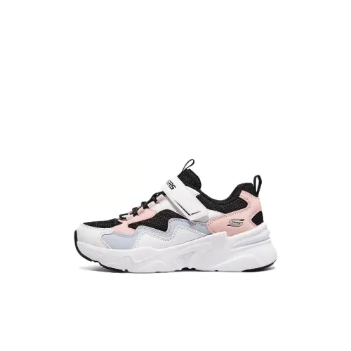 Skechers Kids Кэжуал Низкий Топ Белый Черный Розовый Детский