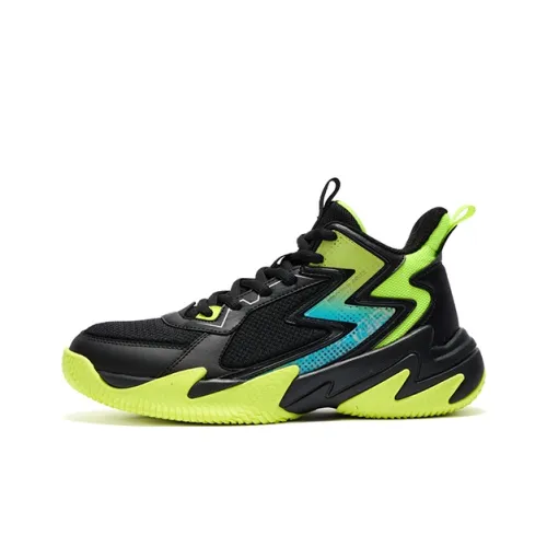 361°KIDS Hummer 2,0 Амортизация Устойчивый к истиранию Дышащий Низкий Верх Детские Баскетбольные Кроссовки Черный Зеленый Синий