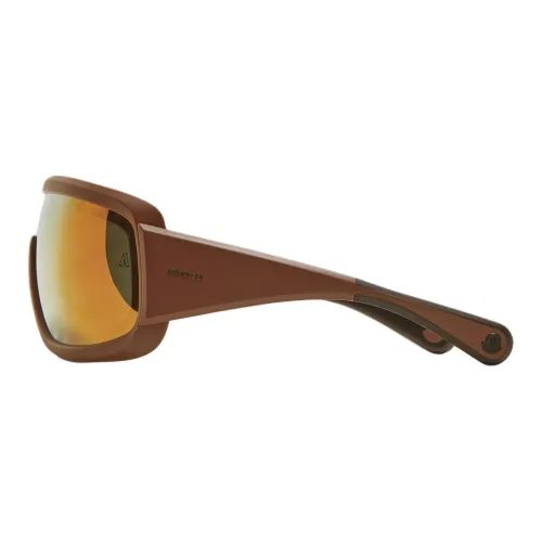 Moncler Воздействие Литья Пластик Прямоугольный Солнцезащитные очки Унисекс Коричневый