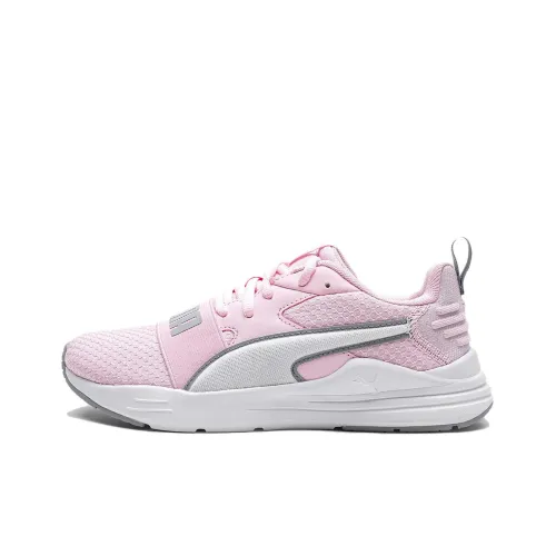 PUMA Wired Run Pure Детская Повседневная Обувь Низкий Верх Светло-Розовый/Белый/Светло-Серый Школьный Возраст