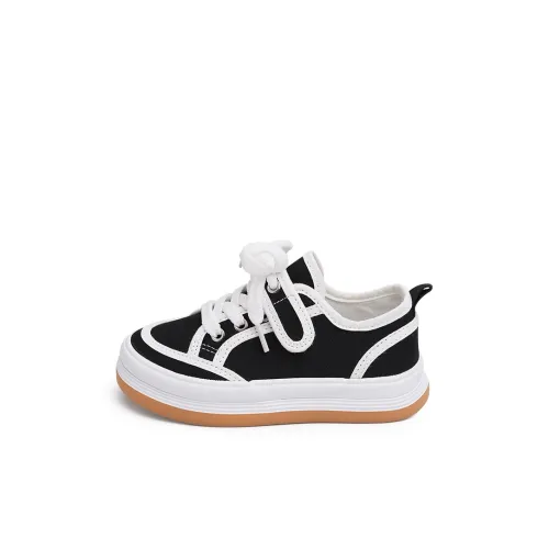 Budding Slip-resistant и дышащий низкий топ для детей кеды черный детский