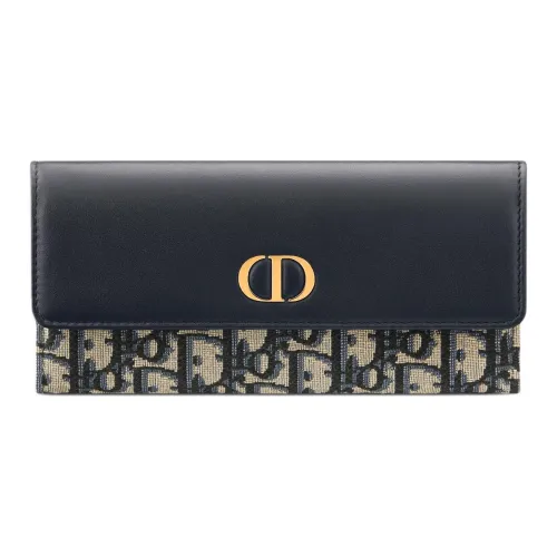 DIOR 30 Montaigne Хлопок Кошелек Женские Черный и Синий