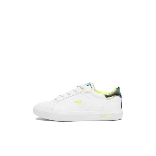 LACOSTE Детские Скейтбординги Низкий Топ Белый/Желтый Для Дошкольников