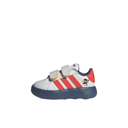 Disney x Adidas GRAND COURT 2,0 Low Топ Обувь для малышей Белый красный черный Infant And Toddler