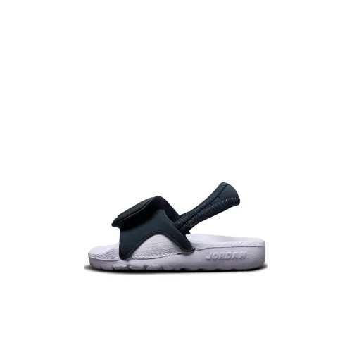 Джордан Hydro 4 Устойчивый к истиранию Дышащий Низкий Топ Обувь для малышей Черный Красный Для младенцев и малышей