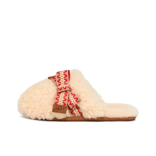 UGG Устойчивые Домашние тапочки Женские Натуральный Белый