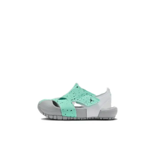 Джордан Flare Джордан Нижняя юбка Устойчивая к истиранию Низкий топ Обувь для малышей Серо-зеленый Infant And Toddler