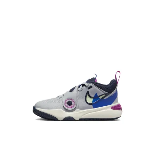 Nike Team Hustle D 11 Амортизация Поддержка KIDS Lifestyle Shoes Серый Черный Синий Зеленый Детский