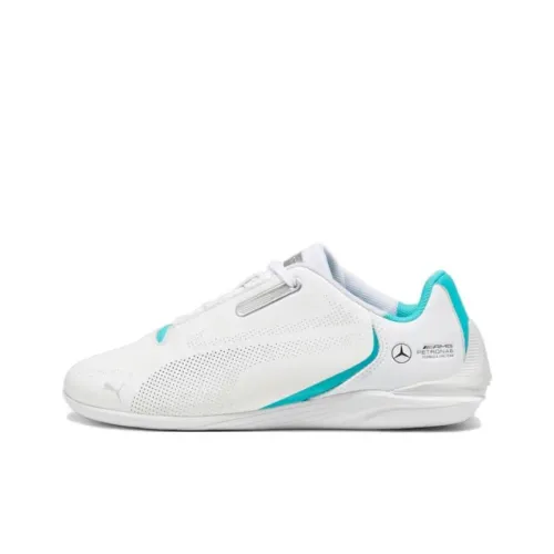 PUMA Mercedes Amg Low Топ Детские Беговые Кроссовки Белый Зеленый Подростки
