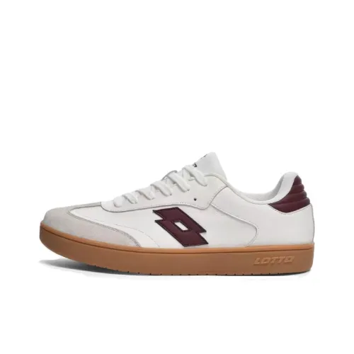 LOTTO Slip-resistant Abrasion-resistant Low-top Скейтборд Кроссовки Женские Белые Красные