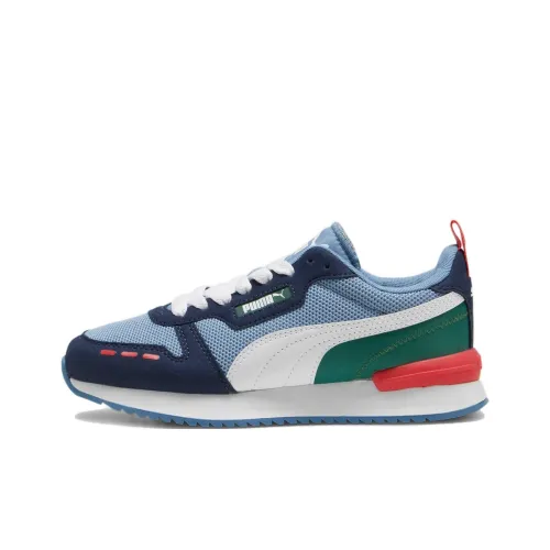 PUMA R78 Slip-Resistant Abrasion-Resistant Shock Absorbers Kids Lifestyle Shoes Blue Purple Teenagers PUMA R78 Противоскользящие Аbrasion-Resistant Амортизаторы Kids Lifestyle Shoes Синий Фиолетовый Подростки