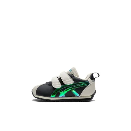 Asics Cotla Устойчивый к истиранию Дышащий и Анти KICK Низкий Топ Обувь для малышей Черный Белый Зеленый Младенец и Малыш