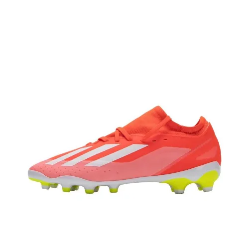 Adidas X CRAZYFAST LEAGUE Детская футбольная обувь, низкий топ, оранжевый и белый, унисекс