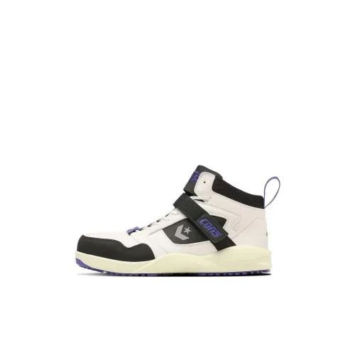 Конверс RUN'n Slam Ps Амортизация Износостойкий Высокий Топ Детские Скейтбординги Черный Белый Фиолетовый Детский