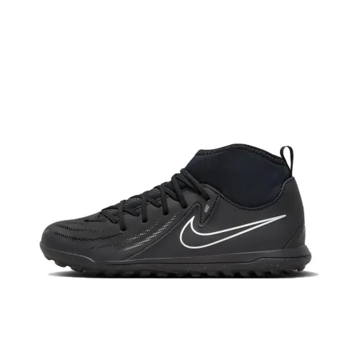 Nike Phantom Luna 2 Club Slip-Resistant Cushioning Abrasion-Resistant MID Top Детские футбольные бутсы Черный Белый