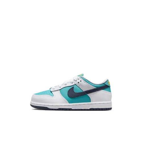 nike Dunk Low Slip Resistant Низкий Топ Детские Скейтбординги Белый синий красный Дети Возраст 3-7 лет