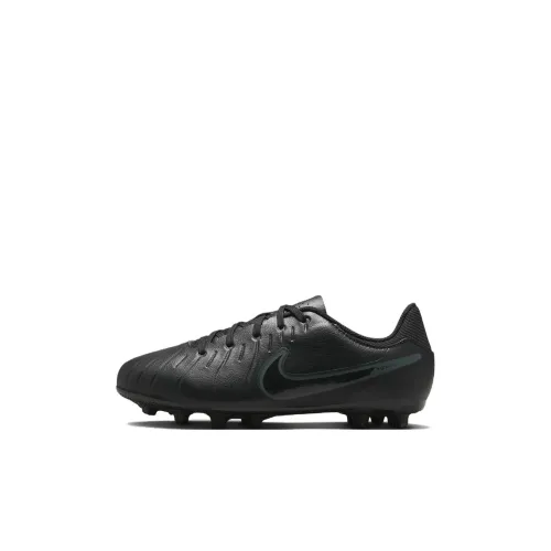 Nike Tiempo Legend 10 Slip-Resistant Abrasion-Resistant Low Top Детская футбольная обувь Черная Детская