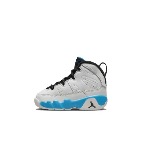 Jordan Air Джордан 9 Ретро Anti KICK Высокий Топ Обувь для малышей Белый черный синий Для младенцев и малышей