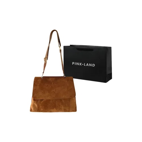 PINK·LAND ПУ (полиуретан) Сумка через плечо Стандартная Женская Мокко+Белая Сумка для покупок Черная+Белая Сумка для покупок