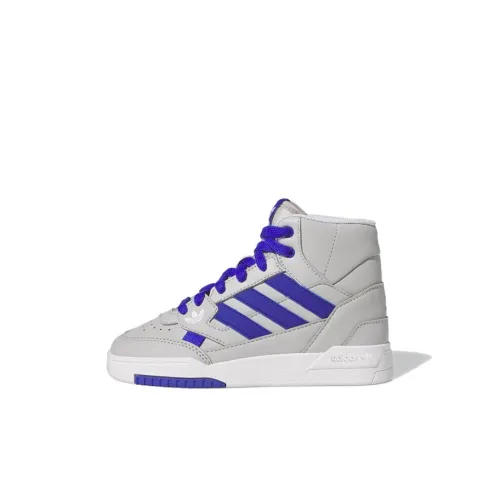 Adidas Originals Drop Step Детские Скейтбординги Высокие Топы Серый Синий Для Детей Дошкольного Возраста