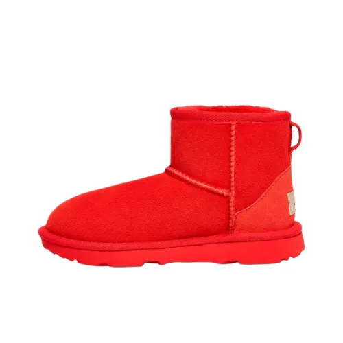 UGG Детские зимние сапоги, красный, школьный возраст