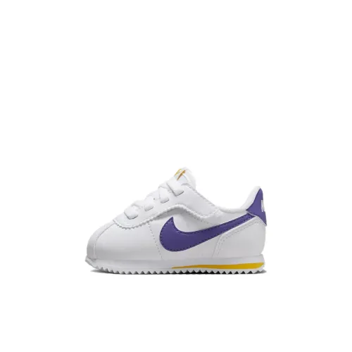 nike Cortez Нескользящий Легкий Низкий Топ Обувь для малышей Белый Синий Infant и Toddler