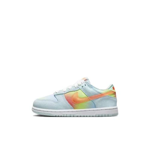 nike Dunk Износостойкий и Легкий Низкий Топ Детские Скейтбординги Сине-оранжевый для детей 3-7 лет