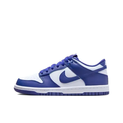 Nike Dunk Детские Скейтбординги Низкие Топы Белый Синий Унисекс