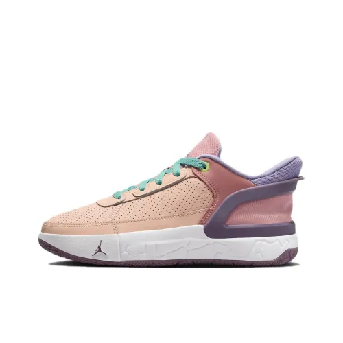 Джордан DAY1 EO Нижняя юбка Резистентный Низкий Топ Винтажные Баскетбольные Кроссовки Желтый Розовый Фиолетовый