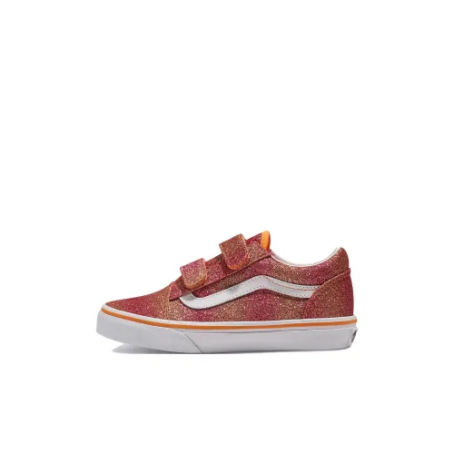 Vans Old Skool Collection Детские Скейтбординги Низкие Топы Красный Золото Белый Kids